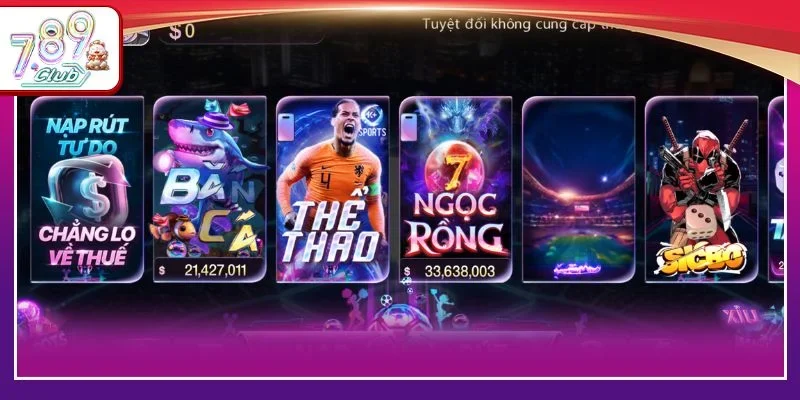 Đăng nhập 789Club trải nghiệm hàng loạt game cược hấp dẫn. 