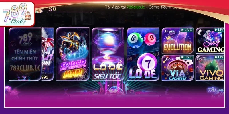 Sân chơi Casino tại 789 Club có sức hút rất lớn.