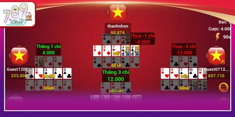 Trong bàn chơi Mậu Binh 789Club cần đánh chống binh lủng.